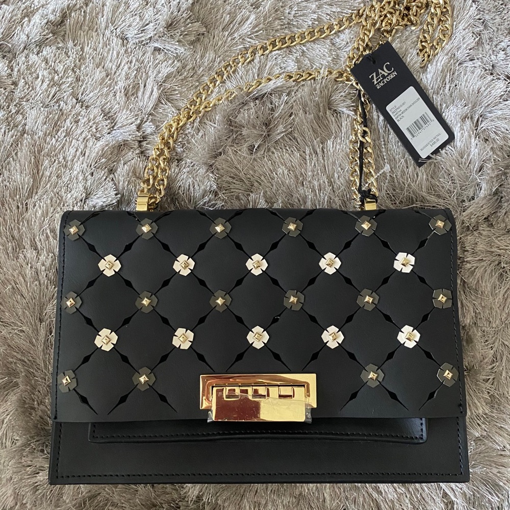 Final Zac Posen Eartha medium black bag NWT